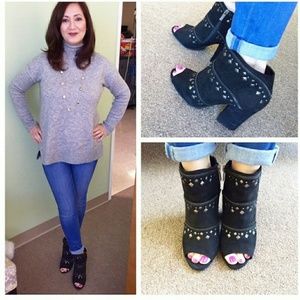 Jessica Simpson Studded Black Booties